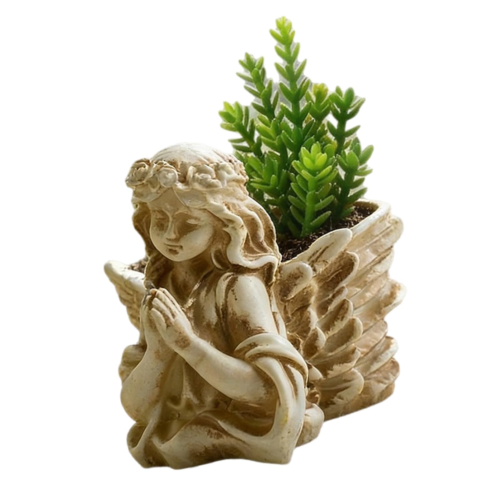 Kaeltsyn European Styles Retro Succulents Planter Enameled Resin Outdoor Garden Decoration for Patios Balcony Wedding Gift Patron Sculpture Flower Pots