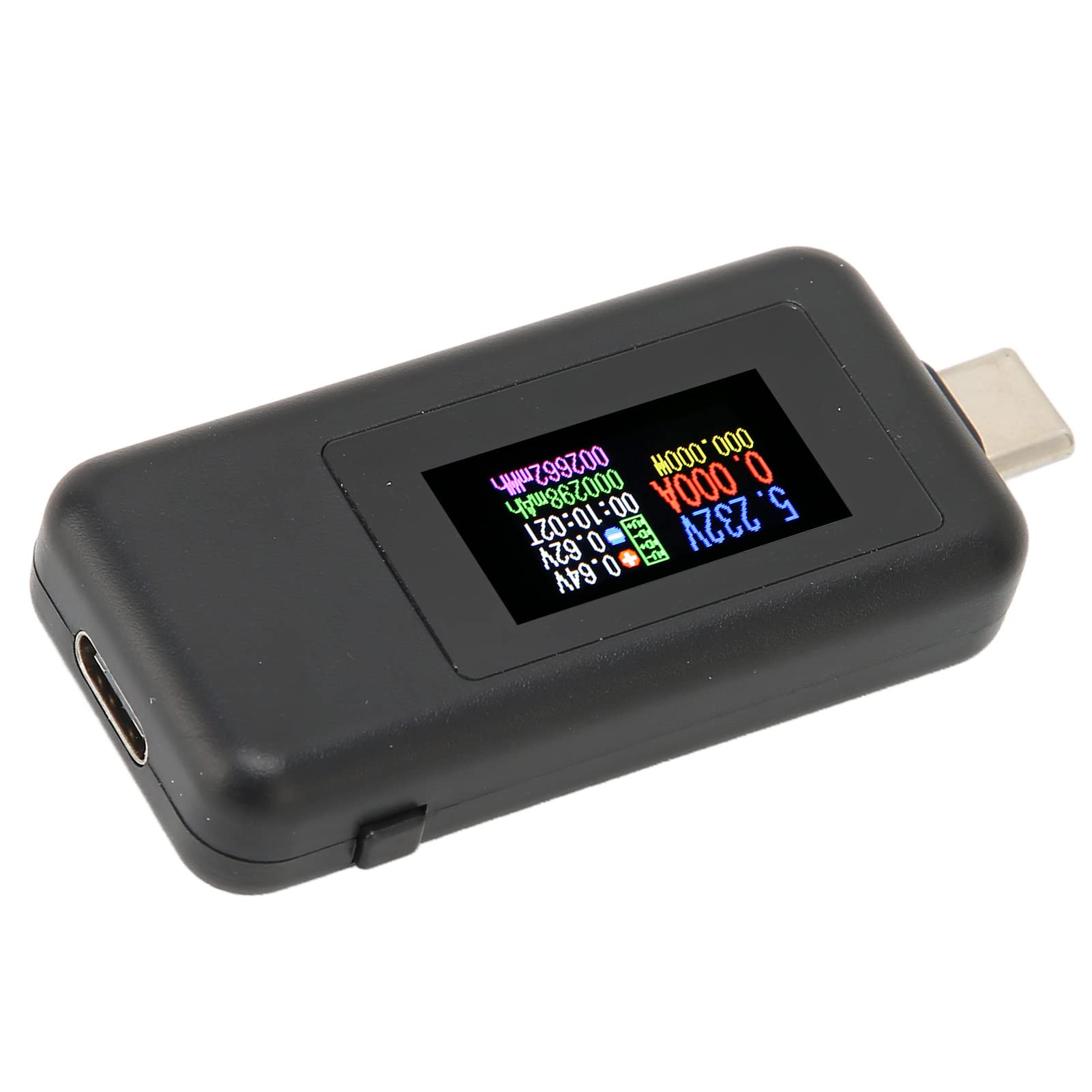 USB C Power Meter, USB Power Meter Tester Real Time Detection IPS HD Display Off Storage Voltage for Detector