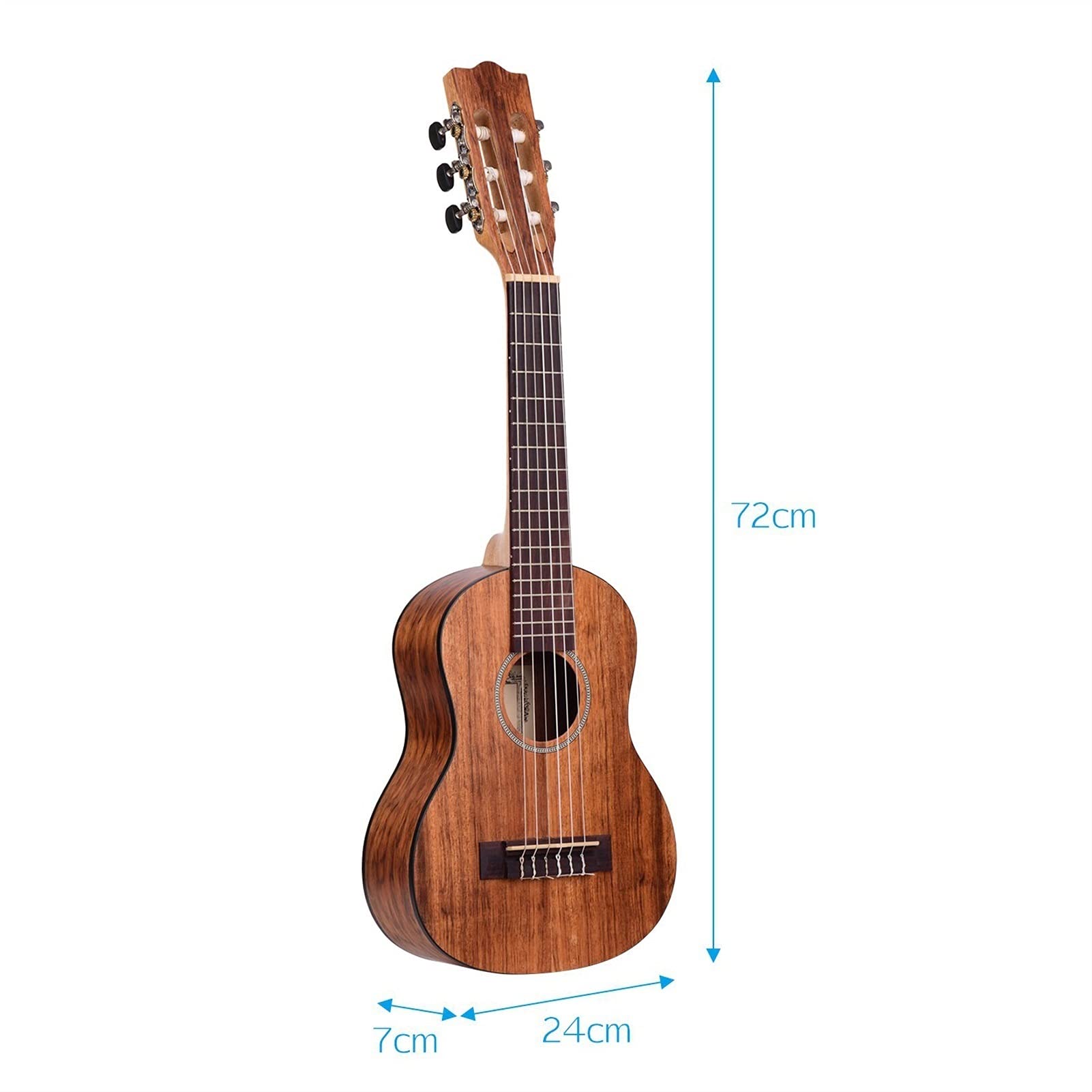 Ukulele koncertowe Początkujący Ukulele 21/23 cal 15 Frets Mahogany Sopran Ukulele Zestaw Gitara Sapele Teckwood 4 Struny Hawaiian Guitar Instrumenty muzyczne (Color : 23 inches)
