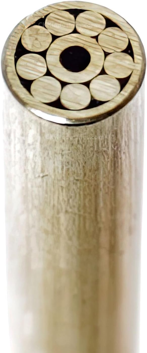 EZSMITH Mosaic Pin - (0.156 (5/32) Inch Diameter) - (509BBB) - (Brass Outer Material)(Brass Inner Material) - Decorative Knife Handle Pins and Rods for Fixed Blade Knives