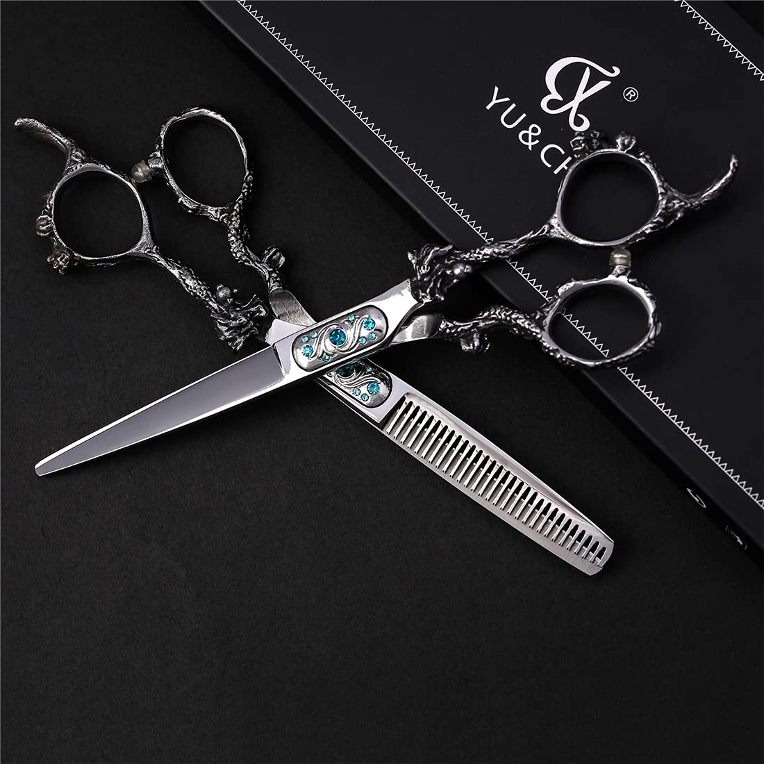 Coiffeurs Ciseaux Ciseaux Ciseaux Scissor Set Ensemble De Ciseaux De Ciseaux pour Cheveux Professionnels Kit, pour Hommes Femmes Enfants Animaux Domestiques Salon