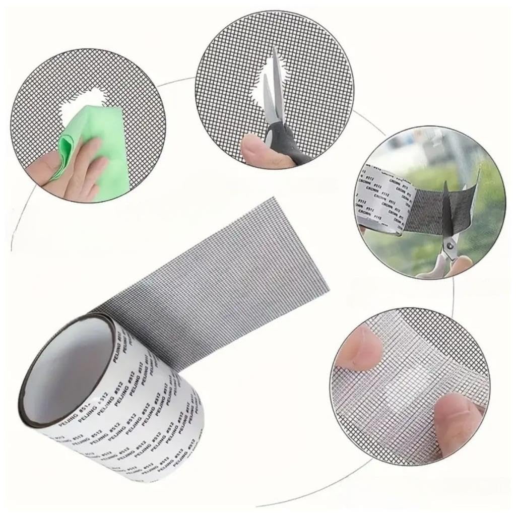 OLLEVRA Pencere Tamir Bandı Güçlü Yapışkanlı, Böcek Önleyici Yama Bandı 2 mt x 5 cm