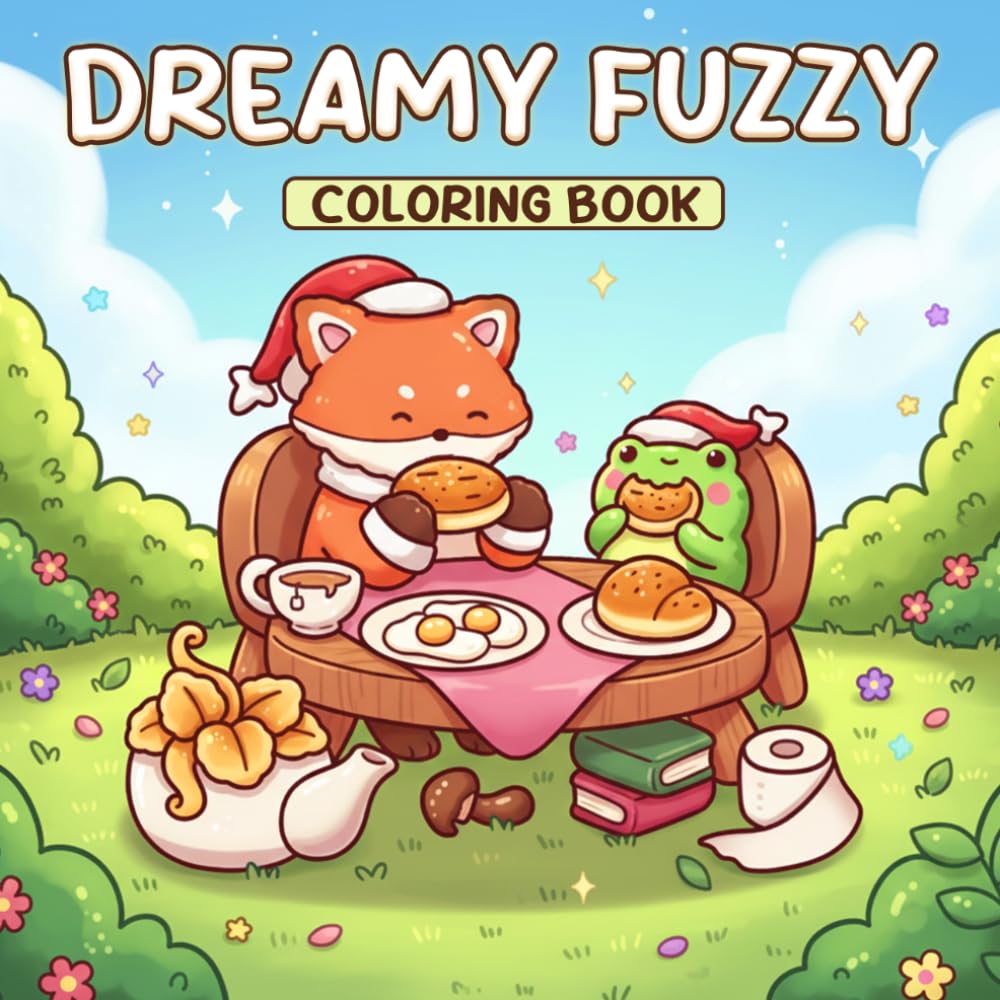Dreamy Fuzzy Coloring Book: Cozy Fantasy Coloring Pages with Cute Creatures, Soft Aesthetic Scenes, Gentle Adventures for Teens and Adults to Unwind & Have Fun