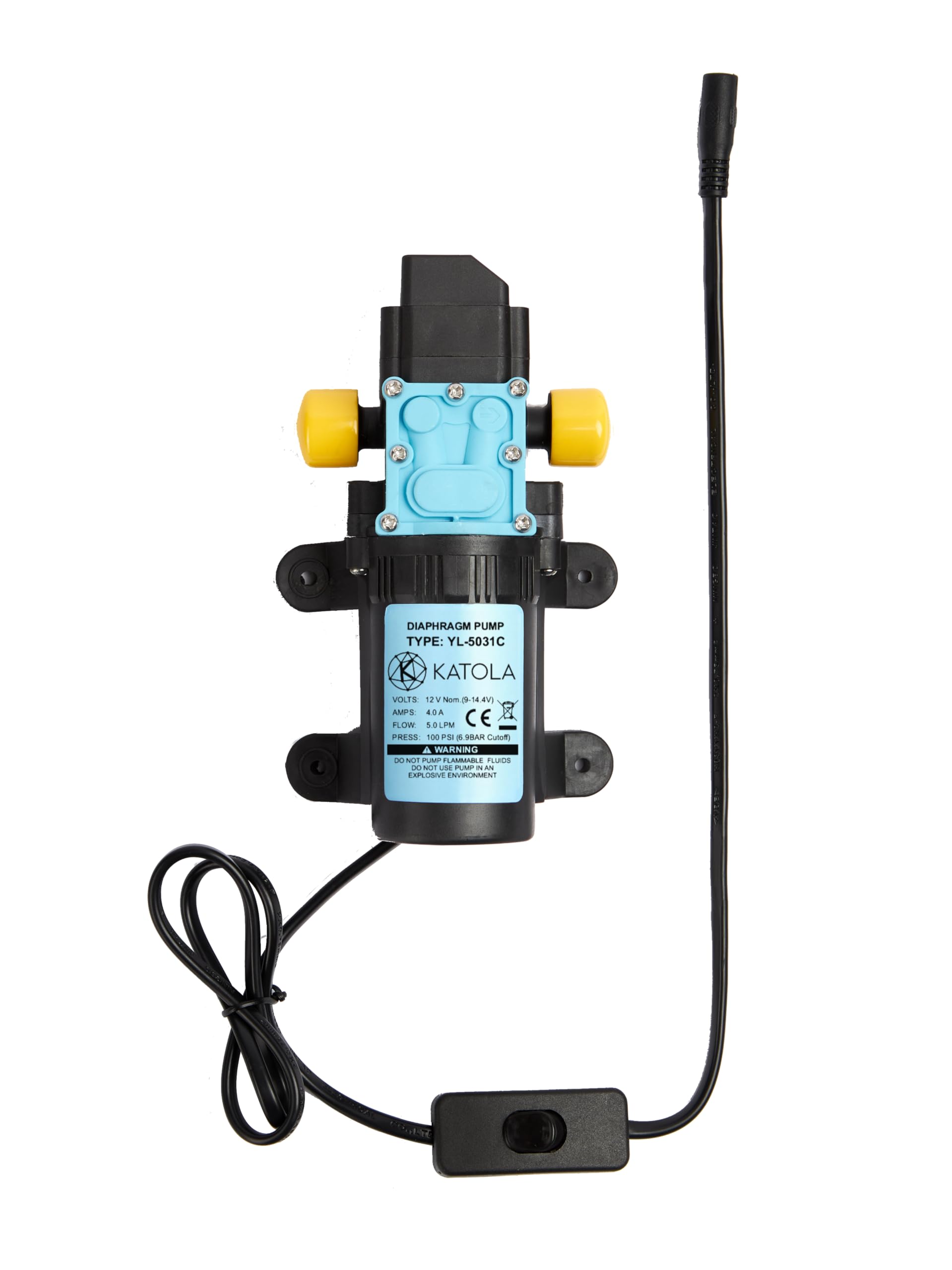 Bomba de agua autocebante de 5 l/min y 6,8 bar con rosca G1/2 automática