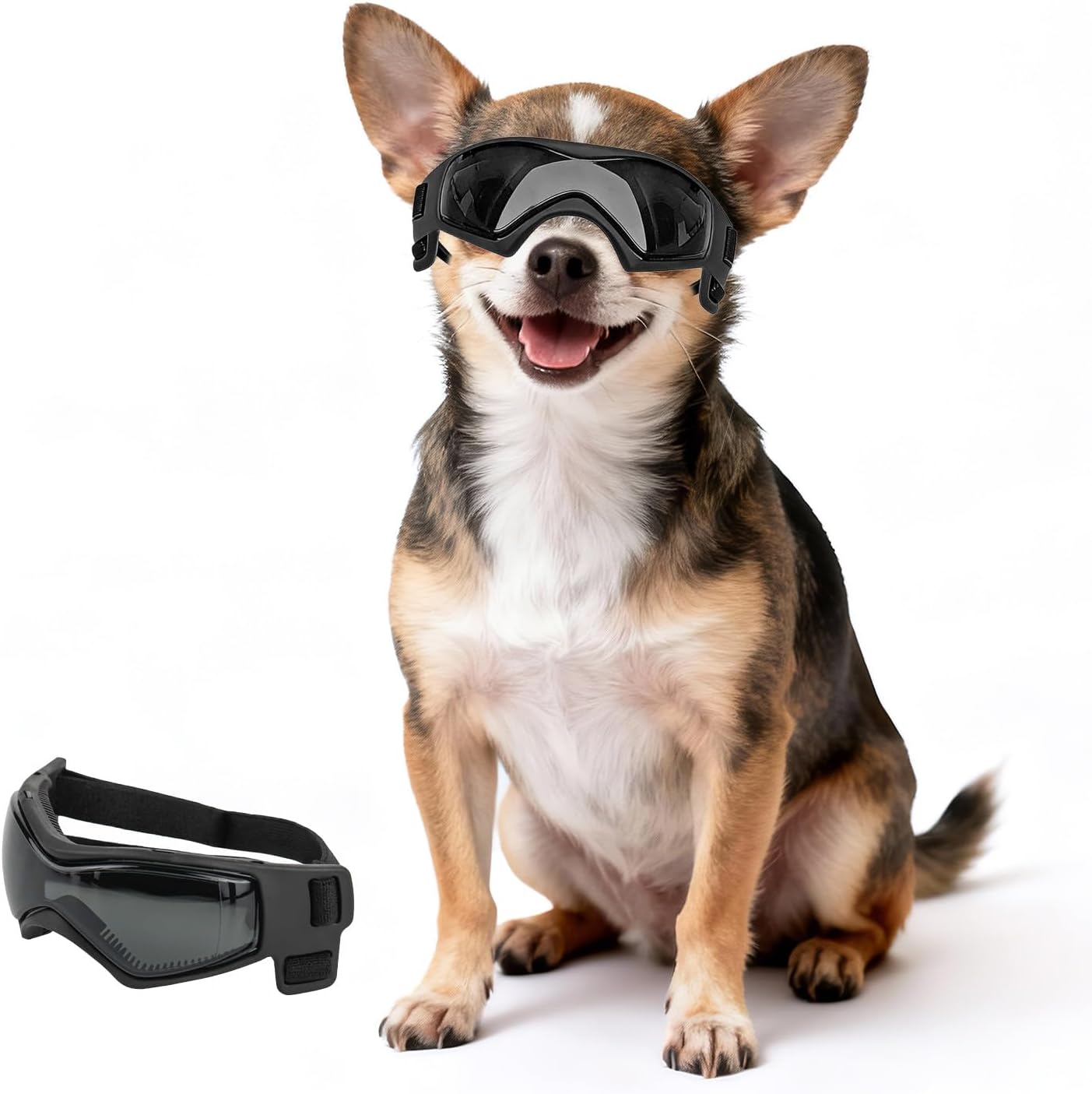 Amazon.co.jp: PETLESO Dog Goggles for Small Dogs, XS, Dog Sunglasses ...