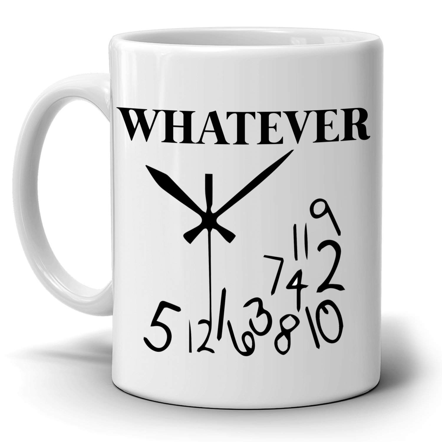 Funny Retirement Whatever Clock Coffee Mug Retired Gifts for Retirees Men, Printed on Both Sides!
