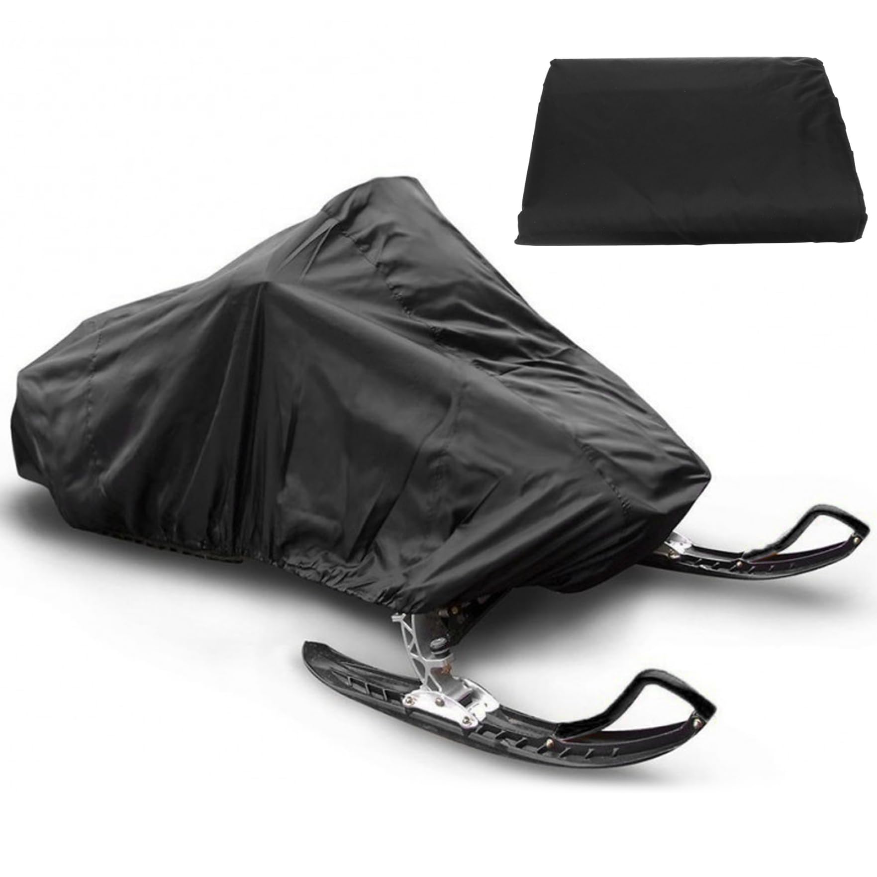Snowmobile Cover 115x51x48in Waterproof UV Protection Snowmobile Covers with Elastic Band Oxford Cloth Outdoor Snowmobile Accessories Snowmobile Covers Ski Cover, Small