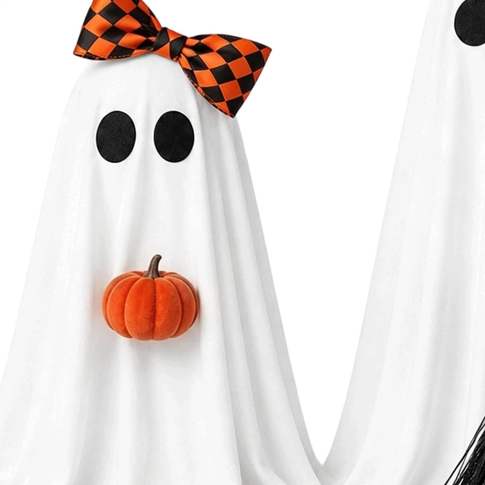 Straszne Dekoracje Na Halloween Dekoracyjne Świetlne Figurki Ducha LED | 2 Figurki Halloweenowe Z Miotłą Do Wewnątrz I Na Zewnątrz, Sypialni, Kominka, Parapetu, Półki, Przyjęć