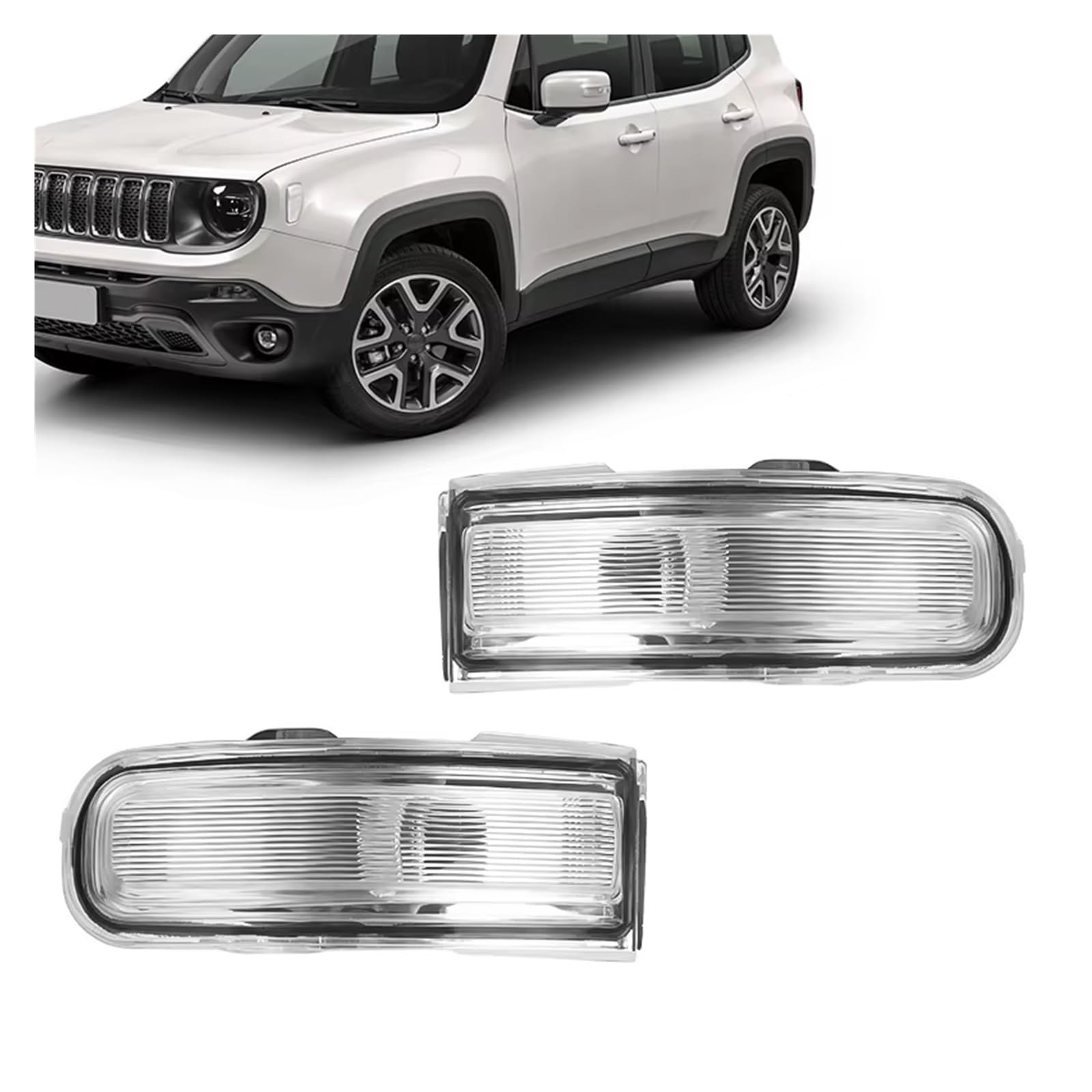 Per Jeep Per Renegade 2015-2022 68348178AA 68348179AA Luci Indicatori Specchietto Retrovisore Specchietto Laterale Indicatore Direzione Freccia Specchietto(Left and Right)