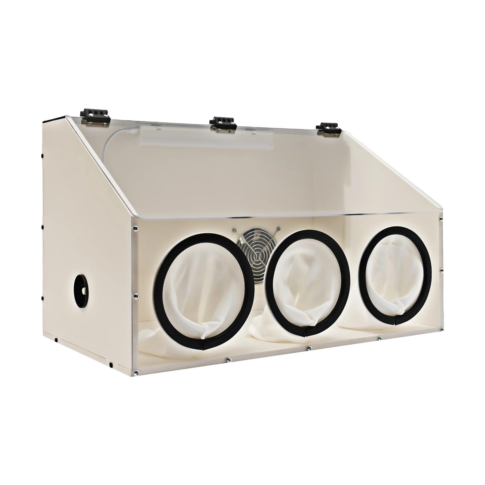 Fully Enclosed Box, Electric Grinding Table Polisher Dust Box Acrylic with Blower Fan(Dust Box)