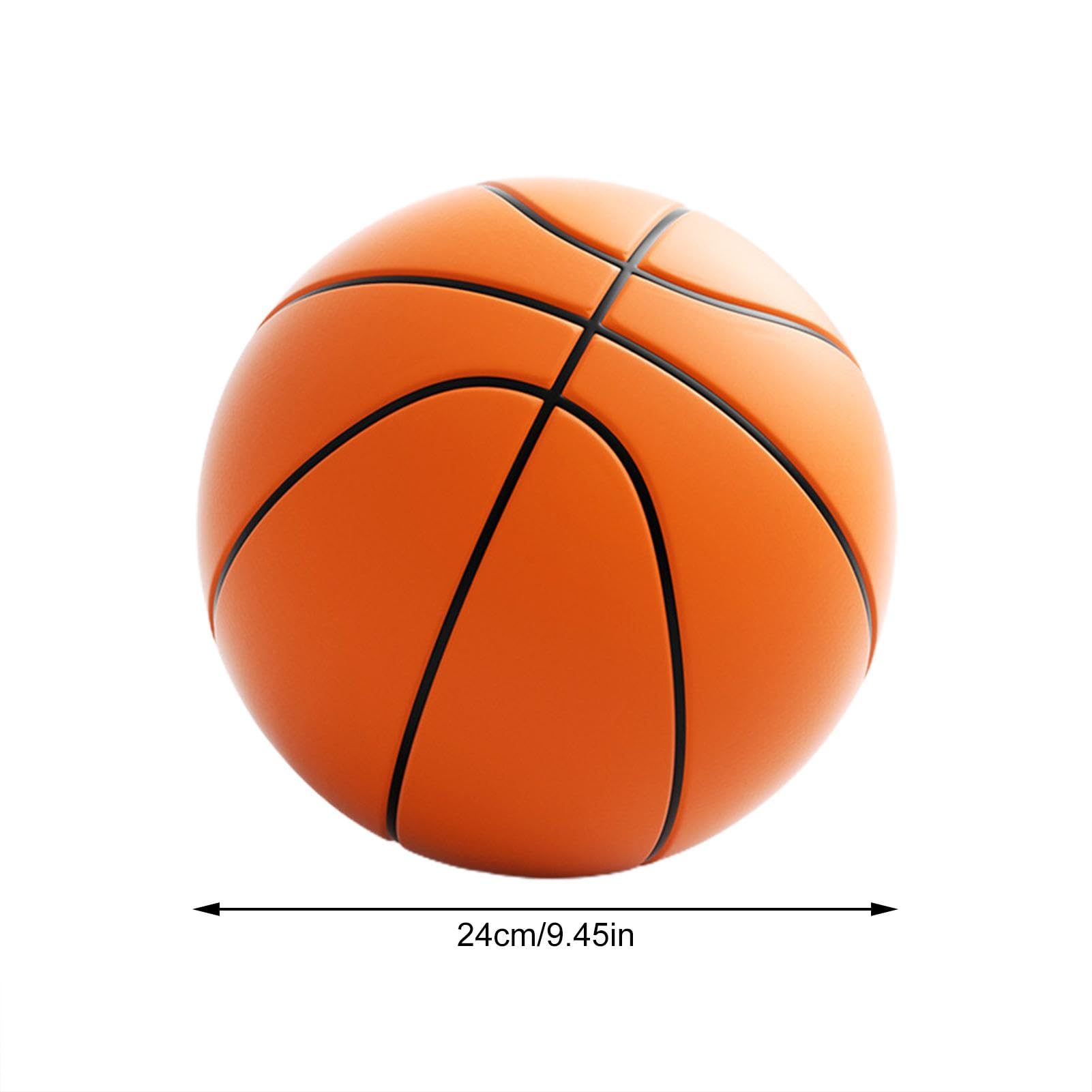 Silent Basketball – Ballon Muet D'Entraînement Intérieur – Éponge Douce, Silencieux, 21 Ou 24 Cm – Jaune