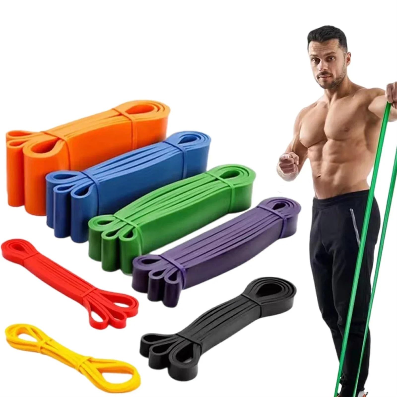 Widerstandsband Elastische Widerstandsbänder, Sport-Workout-Shaping-Bänder, Trainingsunterstützung, Stretching for Männer und Frauen, Fitnessgeräte for das Heim-Fitnessstudio