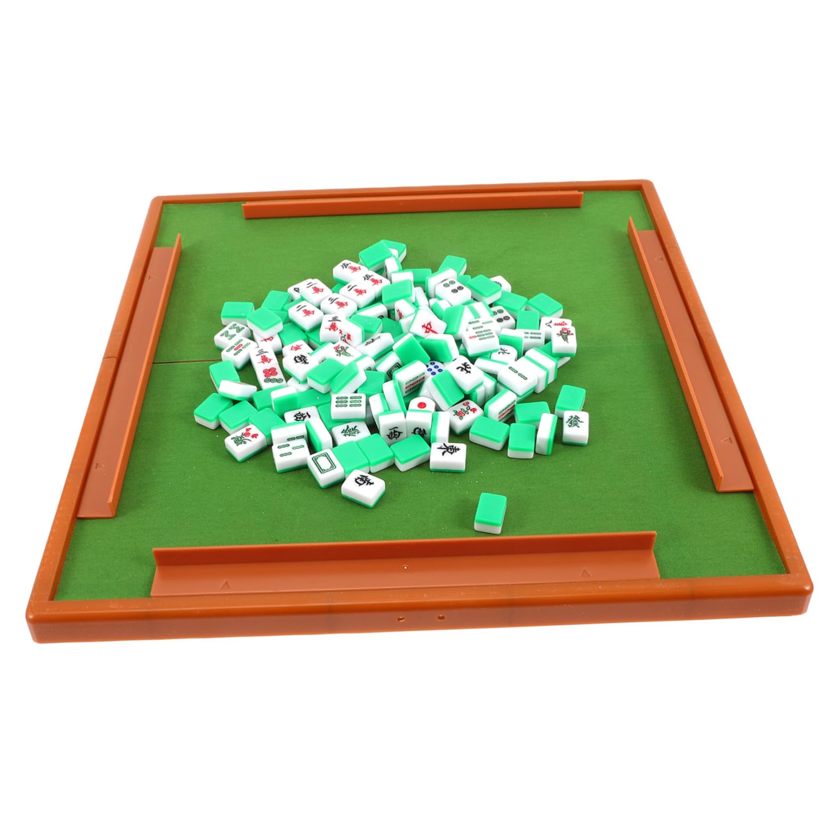 Mini Mahjong Set Tragbar mit Feiner Verarbeitung Klare Muster Leicht zu Reinigen Inklusive Aufbewahrungsbox Lustiges Chinesisches Reisespiel für Familie und Zufällige Farbe