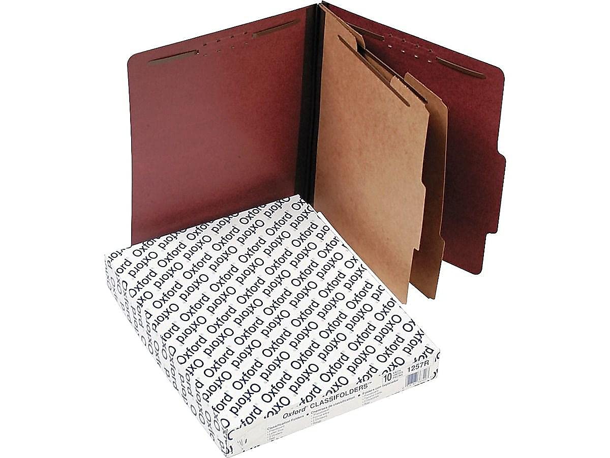 Amazon.co.jp: 厚紙フォルダ分類Letter six-sectionレッド10 /ボックス