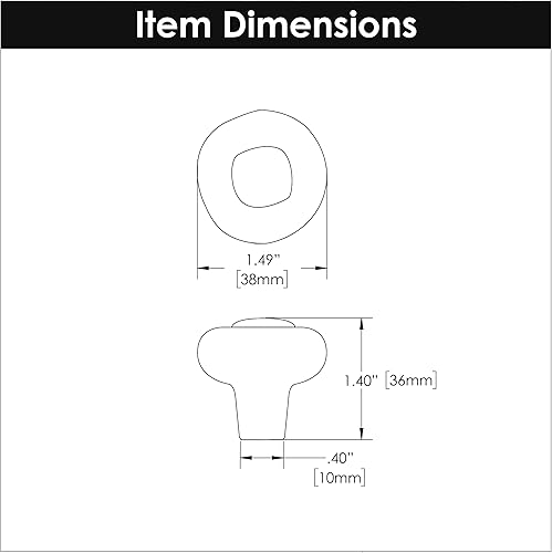 Miniatura 9 de Hickory Hardware P3002-RI Perilla de 1-14 pulgadas de la colección Refined Rustic, hierro rústico