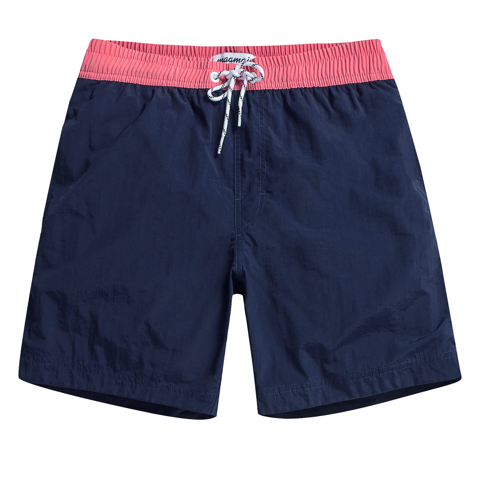 maamgic Mens Swim Trunks Quick Dry Mesh Linner with Pockets 7" Beach Shorts