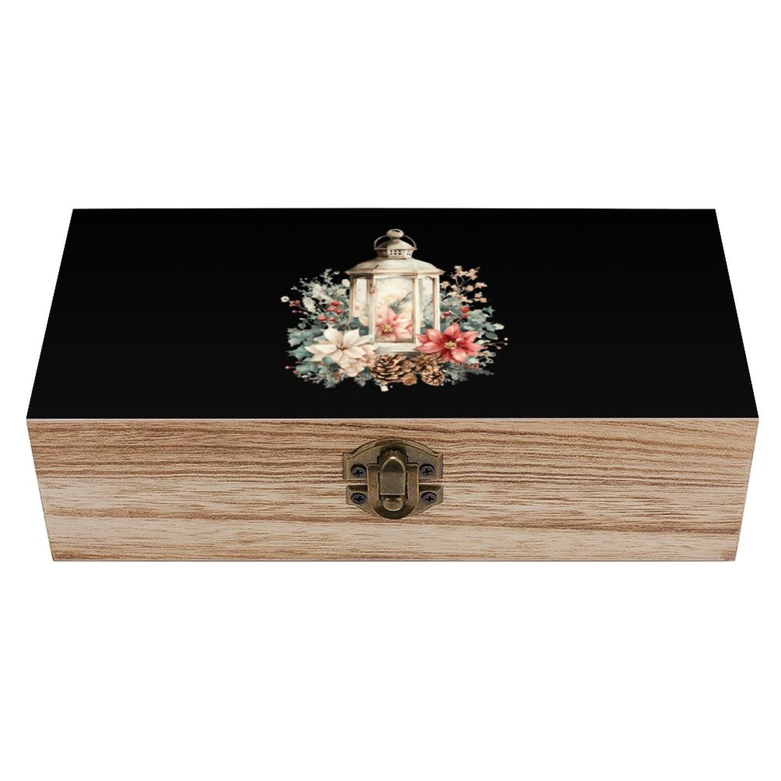 HLBSDM Vintage FestiveWooden Storage Box Craft Memory Keepsake Treasure Chest Box Jewelry Organizer