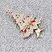 SCASTOE Vintage Colored Christmas Tree Rhinestone Brooch Pin Wedding Party Jewelry