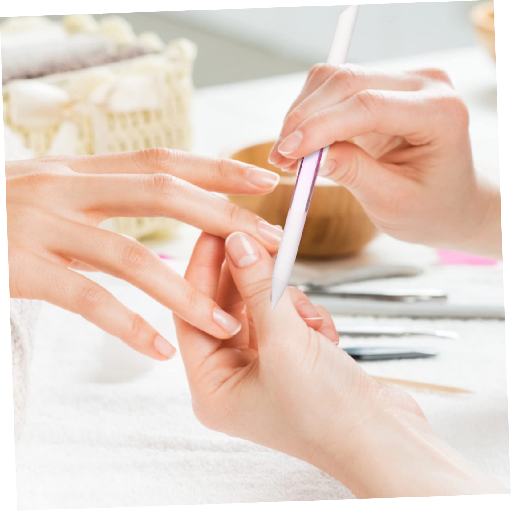 Beavorty 15stücke Teiliges Glas-nagelfeilen Doppelseitige Maniküre-werkzeuge Zur Nagelpflege Für -nail-art Leicht Zu Transportieren Unisex Für Hause Oder Unterwegs Transparent