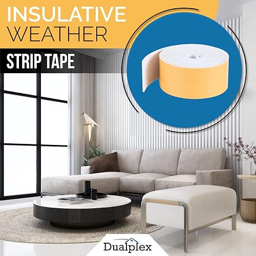 Miniatura 3 de Burlete de espuma de alta densidad para sellar puerta, rollo de cinta aislante para marco de puerta, ventana, aire acondicionado  Burlete de sellado