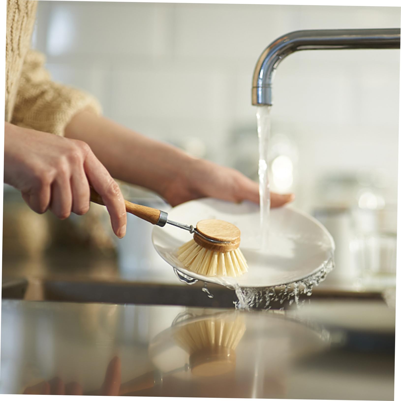 10pièces Brosse De Nettoyage De Vaisselle Naturel Brosse à Main pour Récurer Casseroles Et Assiettes Accessoires De Cuisine