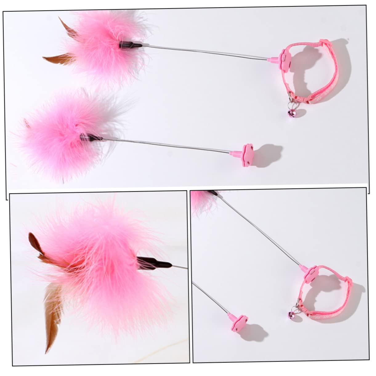 2pièces Jouet Interactif pour Chat Bâtonnets à Taquiner Amusants Jouets Éveil pour Chatons Accessoires Légers Et Portables