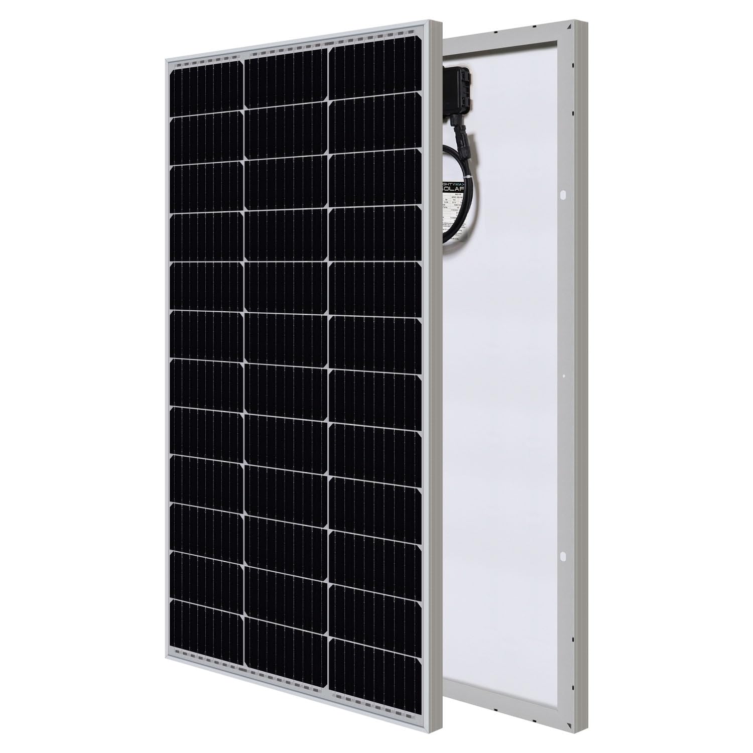 Mighty Max Battery 100 Watt 12V High Efficiency Monocrystalline Solar Panel for Off-Grid Applications, RNG-100D-SS