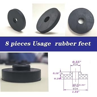 Rubber Motor Mounts Natural Rubber Round for Vibration 8 Pack