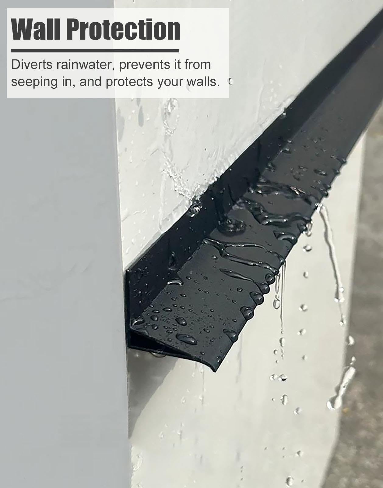 Vierteaguas Muro Exterior Desviador de Lluvia para Tejados Metálicos