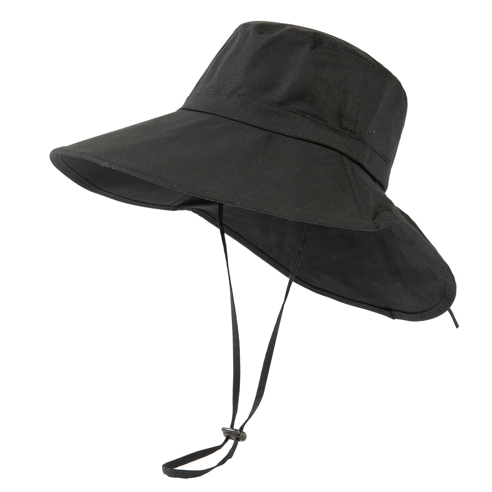 TOP-EX XL/XXL Sombrero de sol para mujer, de algodón, UPF 50+, protección solar, sombrero de verano con protección para el cuello, ala ancha, sombrero de jardín plegable