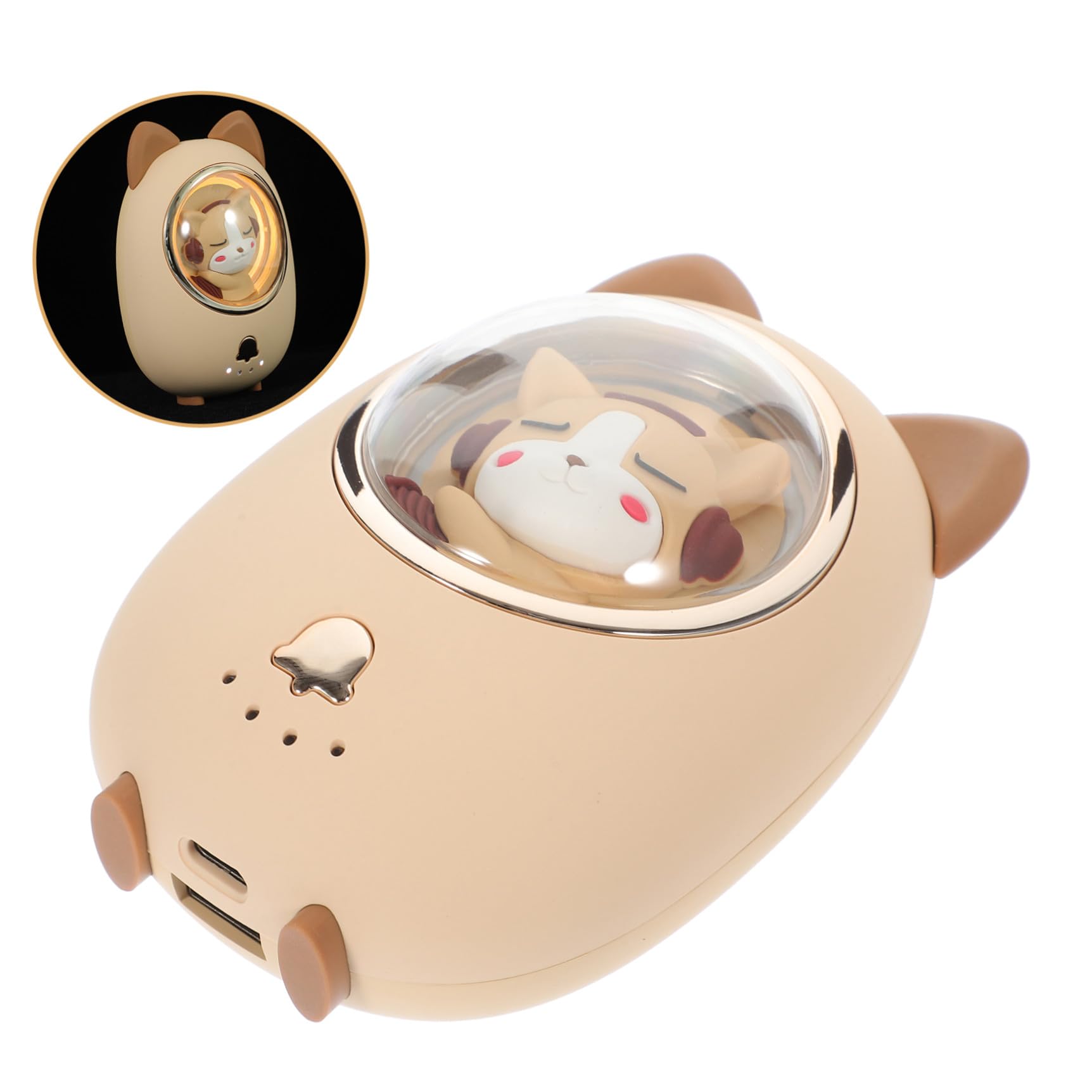 Toyvian Calentador de Manos Portátil USB Recargable Diseño de Dibujos Animados Mini Calentador de Manos Reutilizable y Banco de Energía Color Amarillo Adecuado para Uso Diario y