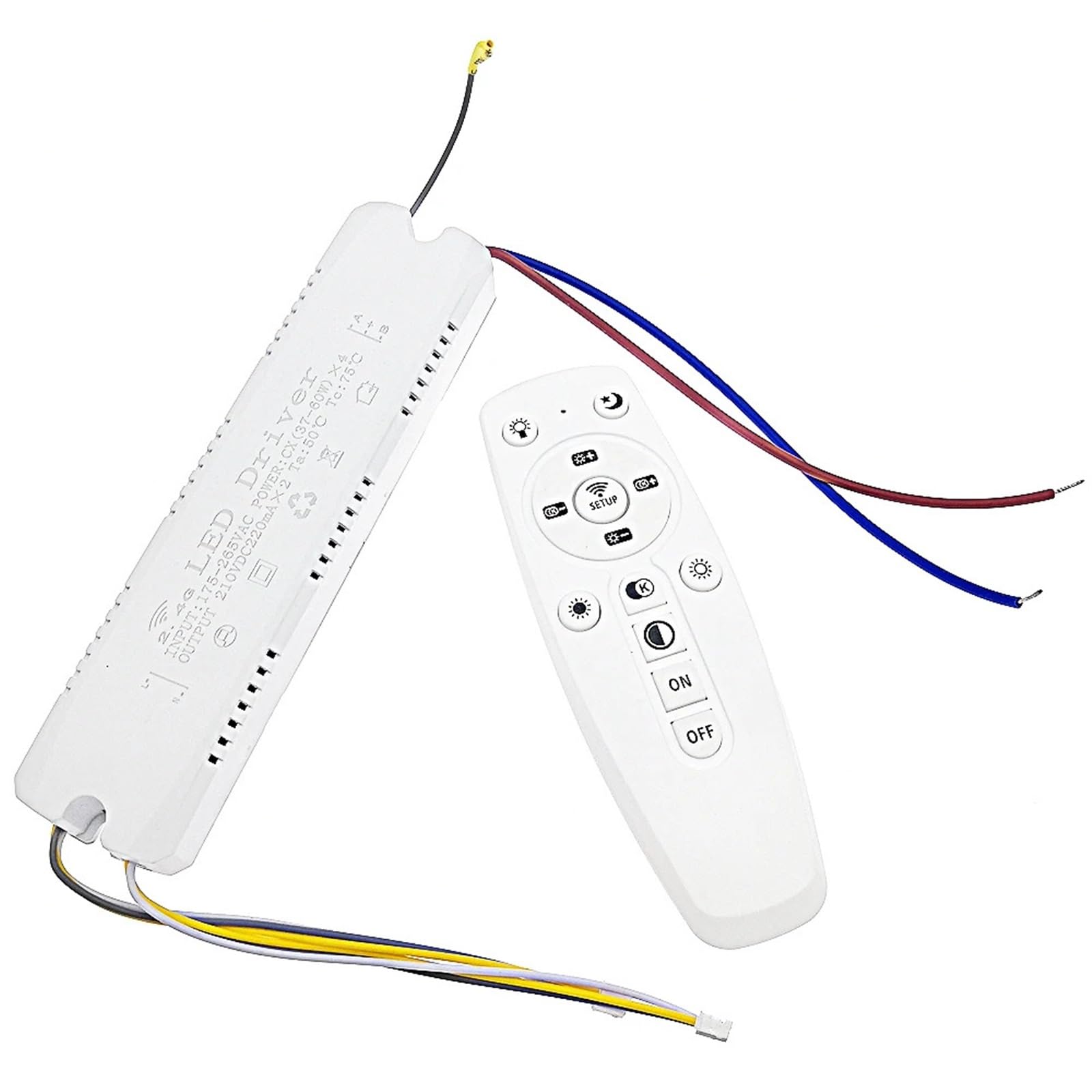 1-2 sztuk 2.4G Sterownik LED 37-60Wx4 240W DC110-210V Pilot i Aplikacja Podwójny Kolor Ściemnianie Inteligentne Zmienne