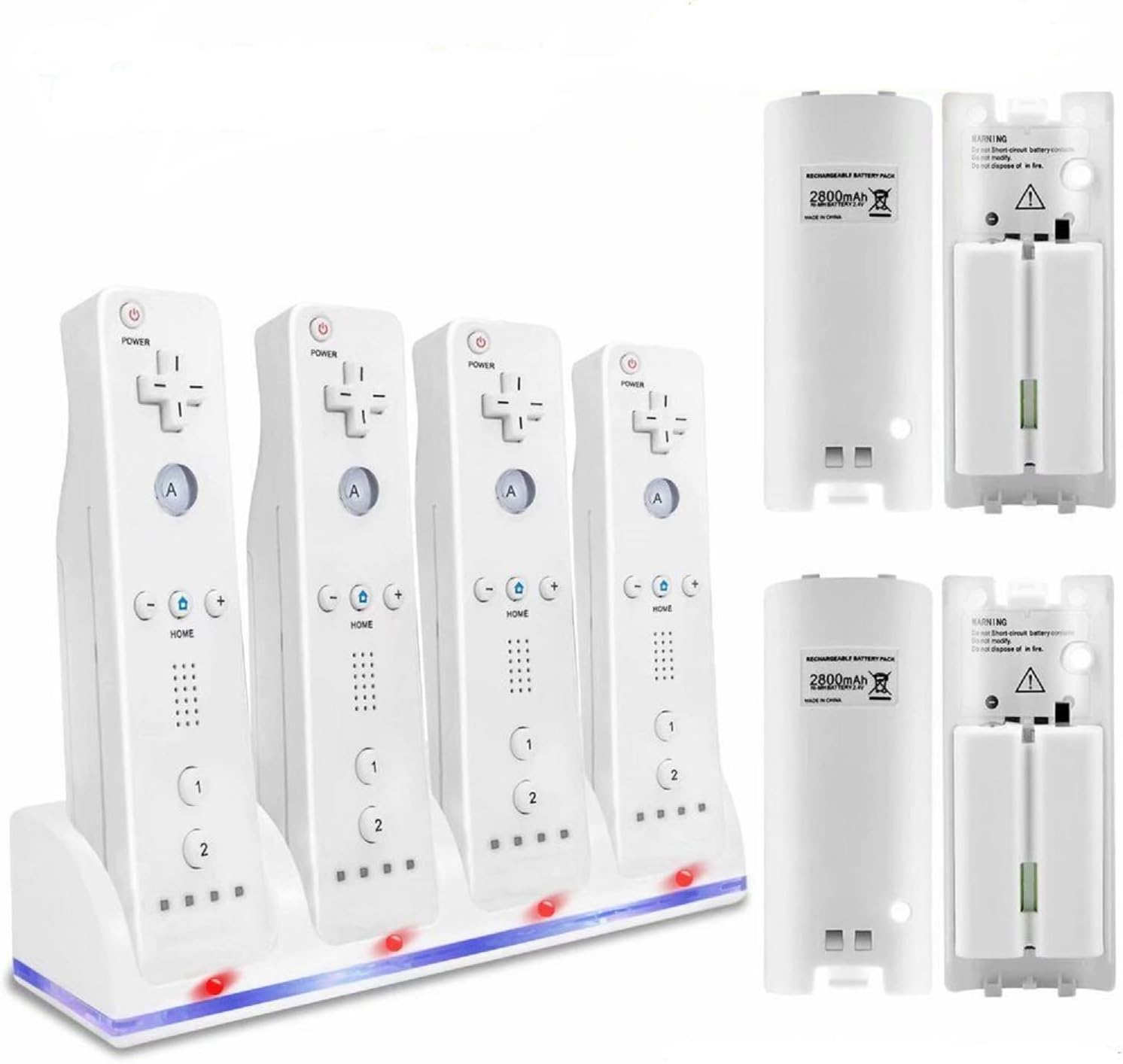 4 in 1 Charging Station for Wii Controller, Lyyes Wii
