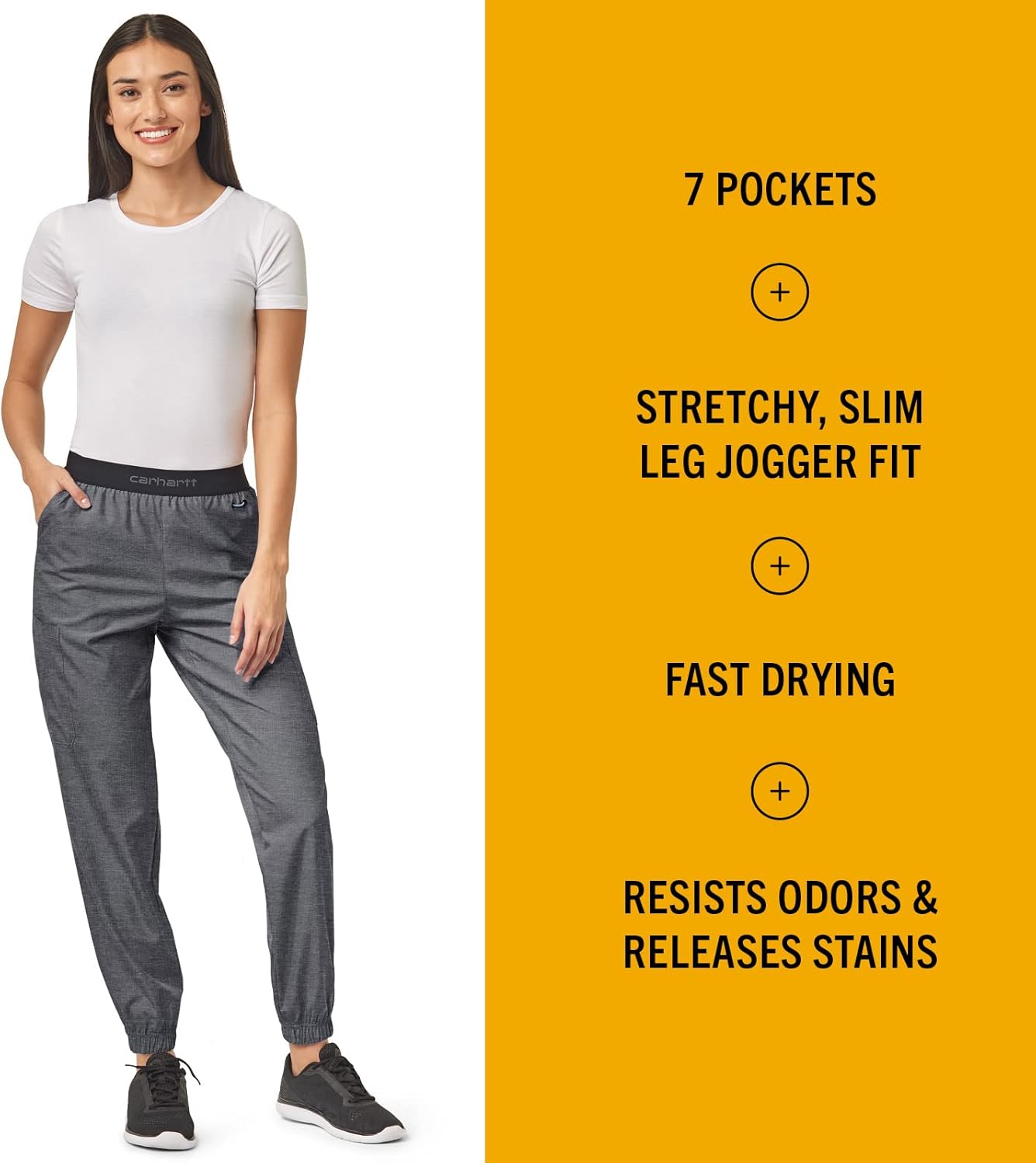 Carhartt Scrubs C54106 Women's Force® Modern Fit Twill Jogger Pant - Image 3
