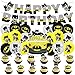 BESTZY Batman Palloncini Decorazioni di Compleanno Batman Forniture per Feste Supereroe Compleanno Decorazioni Feste Includere Cake Topper Banner Palloncino