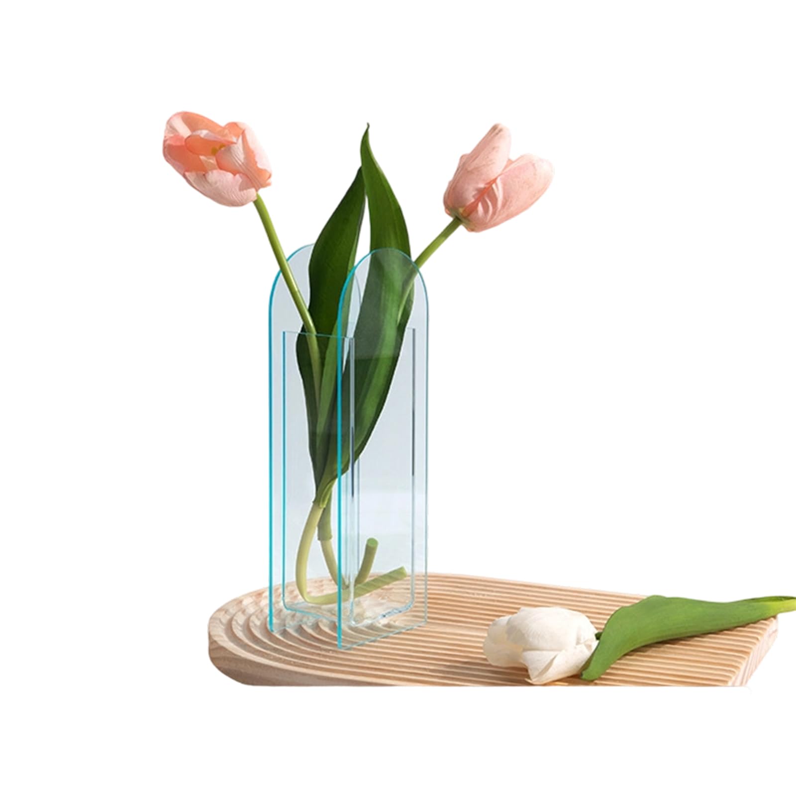 Clear Hydroponic Plant Holder Shatterproof Acrylic Vase Flower Container for Wedding Flower Arrangement Home Decoration Clear Vase