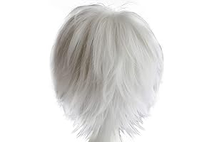 Fluffy Straight Hair Wigs for Women Men Available in One Size: Perfect Style Silver White