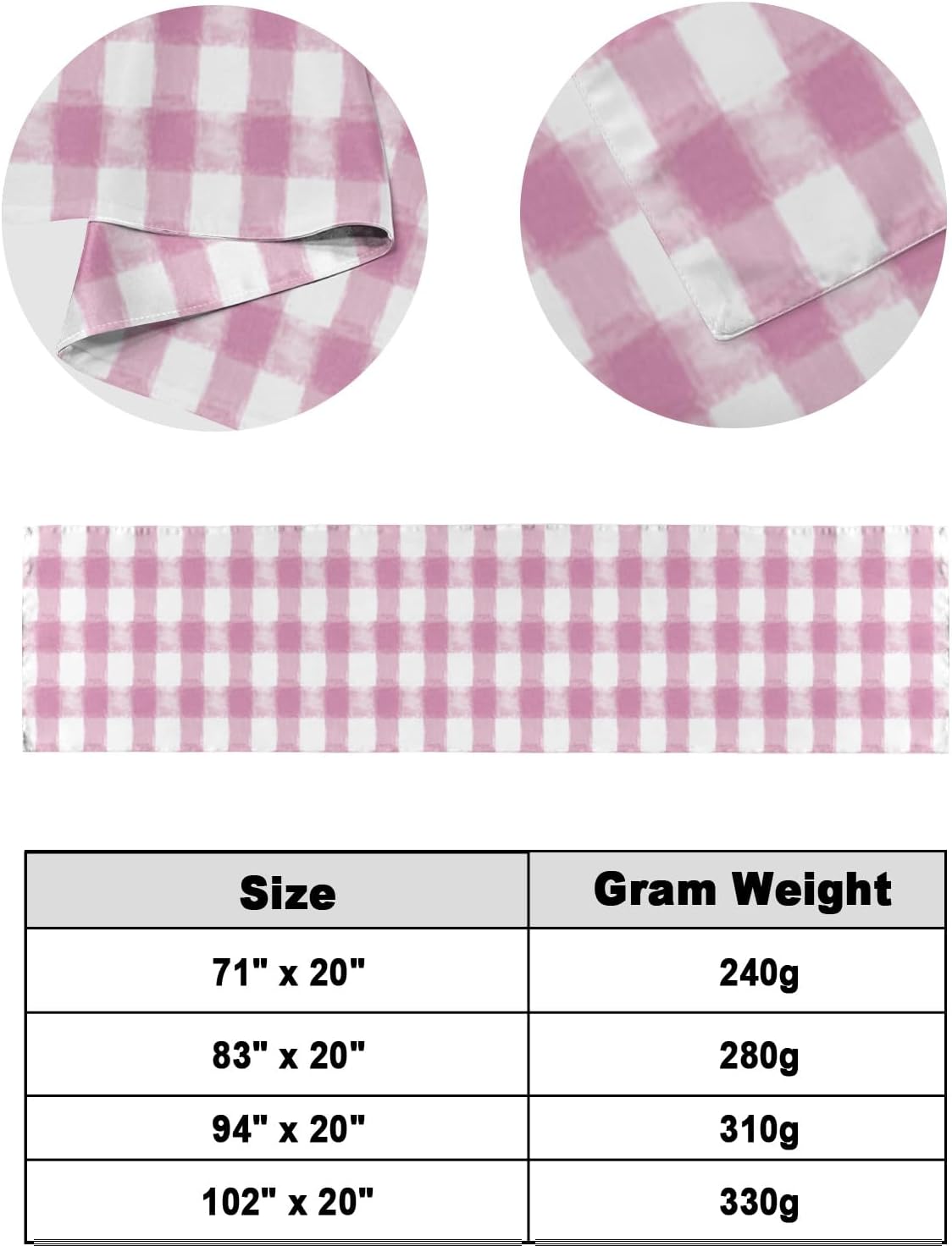 Smile Sunflower Bed Runner Scarf Rustic Farmhouse Pink Watercolor Lattice Bedding Scarf Decorative Bed Runners Cover for Home Bedroom Hotel Wedding Room Bed Scarf for Foot of Bed Queen 83x20in