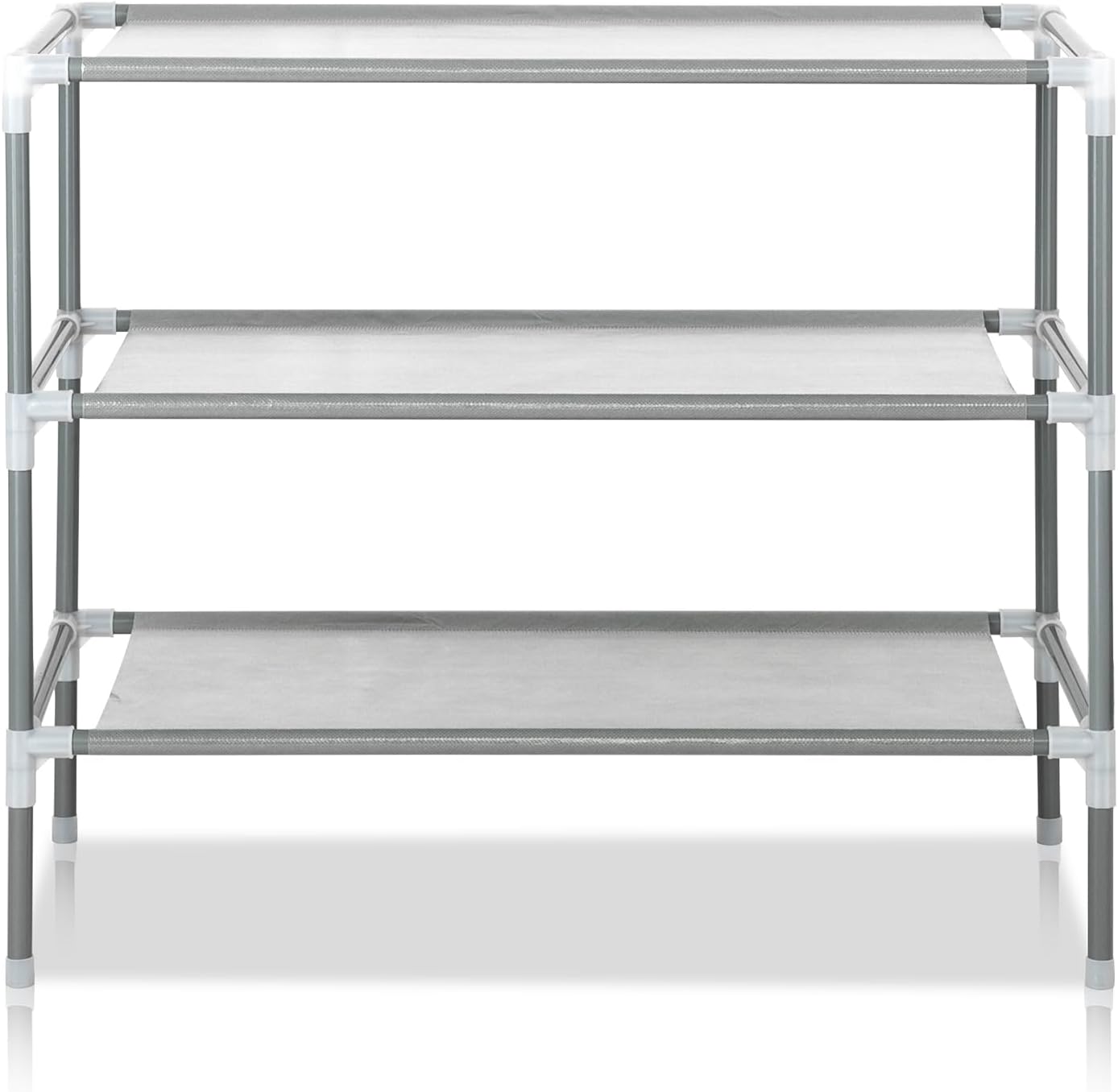 3 Tiers Shoe Rack,Non-Woven Shoe Rack Shelf,Stackable Shoe Shelves Organizer for Closet,Entryway,Bedroom,Garage & Corridor