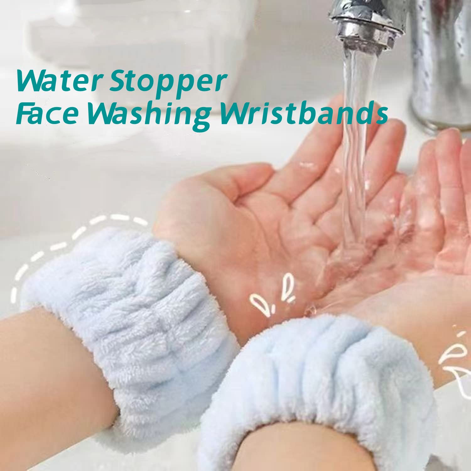 4 Paar Handgelenk-Waschbänder Aus Mikrofaser – Saugfähig, Elastisch, Für Gesicht & Sport
