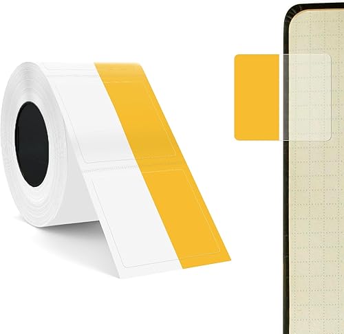 Vista 16 de SUPVAN Cinta para etiquetar serie T50M, 0.98 x 0.51 pulgadas + 0.59 pulgadas (25 x 13 + 0.591 in), 100 etiquetas/rollo de etiquetas térmicas Púrpura