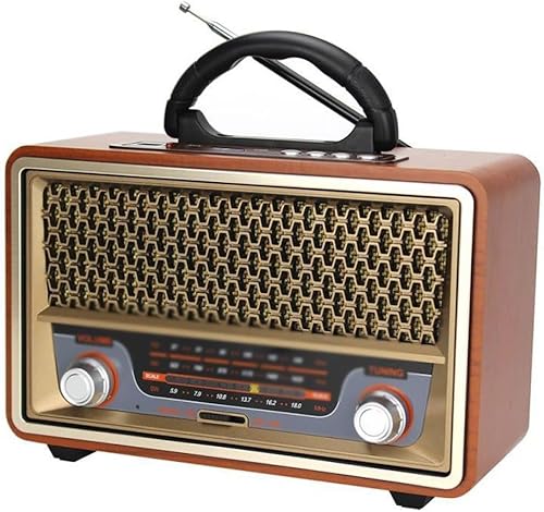 LMMDDP Retro Portable Radio Music Player AMFMSW Multi-Function Speaker Subwoofer Card Audio