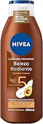 NIVEA Hidratante Desodorante Beleza Radiante Cuidado Intenso 200ml - Para a beleza da pele negra, reduz estrias em 2 semanas* e alivia a descamação da pele causada pelo ressecamento