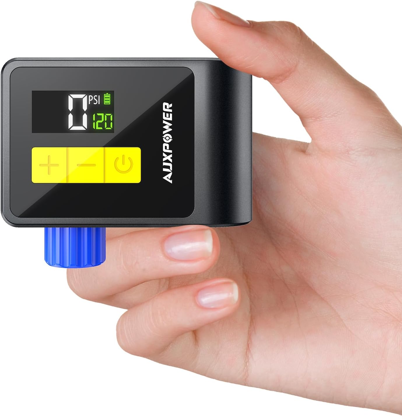 Auxpower BL03 Bicycle Pump with Pressure Gauge, 120PSI Electric Bike Pump with Presta and Schrader Valve, Auto Stop, Outdoor Camping Cycling Pump for Road, Mountain, E-Bike and Sports Balls