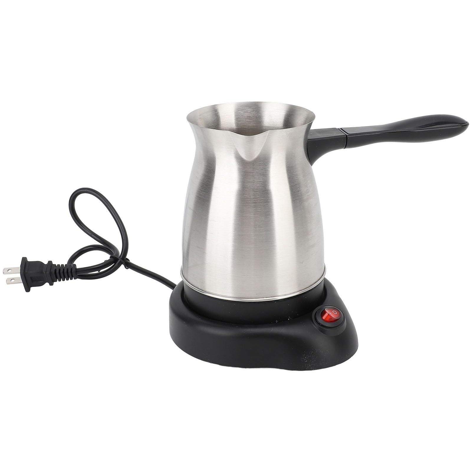 Yunir Turkish Coffee Maker, 600ml 110V Stainless Steel Turkish Coffee Pot with Dual System, Ergonomic Anti Scald Handle, 5 to 6 Cup, for Tea Milk