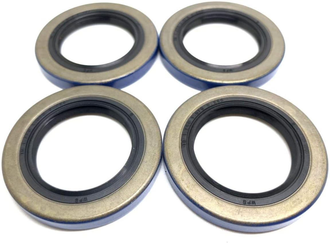 WPS(Pack of 4) (TM) Trailer Axle Hub Wheel Grease Seals 12192TB Double Lip 1.249'' X 1.983'' for 2000-2200# Axles