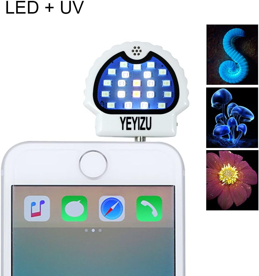 [New Version] Portable Mini LED-UV Flashlight, UV-Warm-Cold Light for Selfie Night Lighting, Bright UV Light Photography and Pet Stain Detector, Dog Urine Remover, Rechargeable Battery and Pocket Size