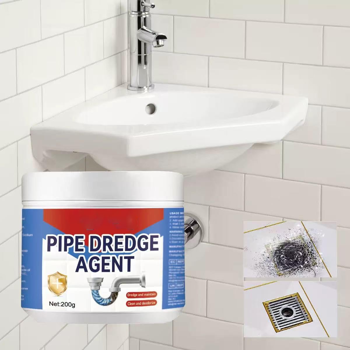 Déboucheur de canalisation, déboucheur de canalisations puissant, déboucheur de canalisations de lavabo de salle de bain, sûr pour toutes les canalisations. (3 pièces)