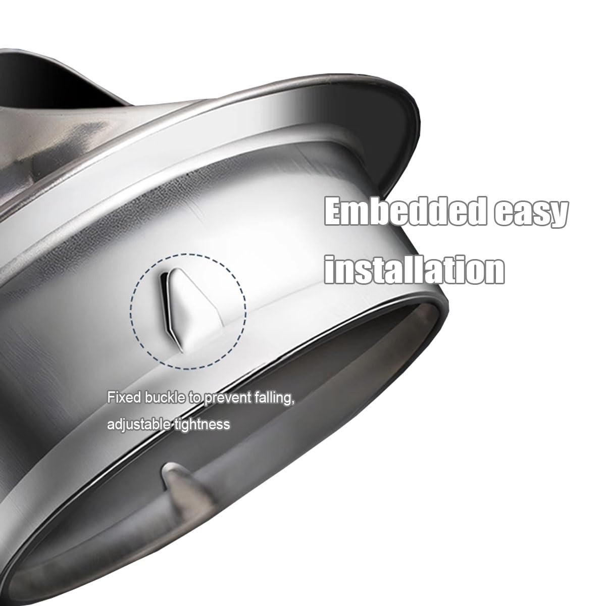 Griglia di Ventilazione Esterna Rotonda, Apertura di Ventilazione in Acciaio Inox per Una Ventilazione efficiente, Resistente agli Agenti atmosferici, Facile da Usare (7,2 pollici/180 mm)