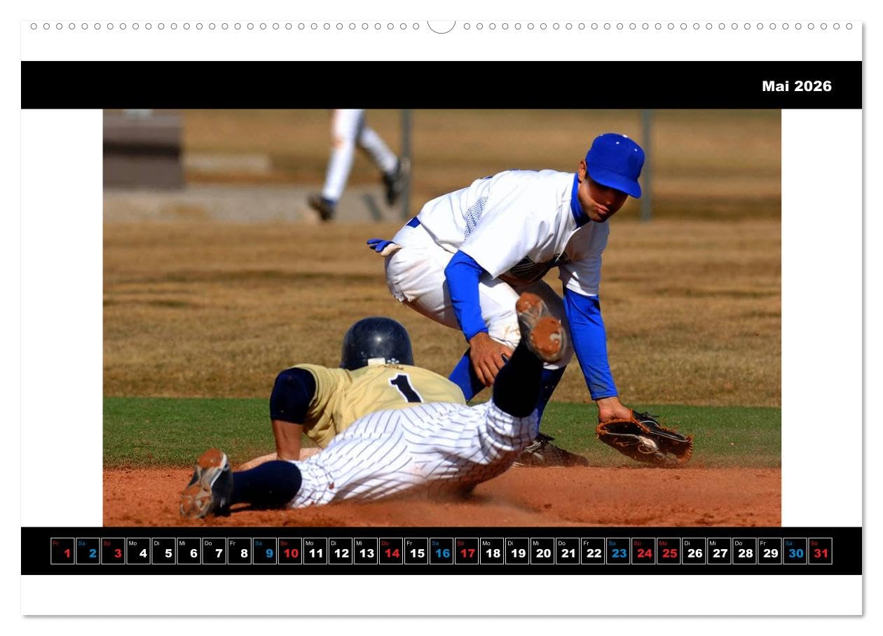 Kultsport Baseball (Wandkalender 2026 DIN A2 quer), CALVENDO Monatskalender: Packende Szenen vom Baseballfeld (CALVENDO Sport)